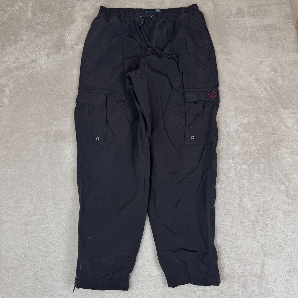 Vintage B.U.M Equipment Cargo‎ Track Pants Mens M Black Preowned Utility Outdoor